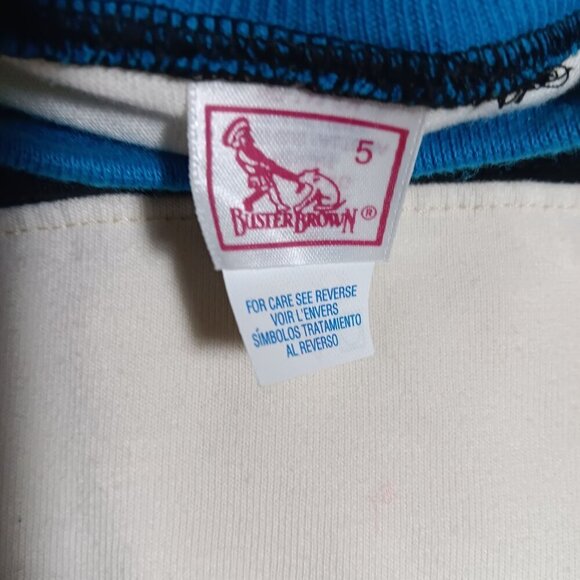 Vtg 80's Buster Brown Boys Resort Wear Classics Crewneck LS T-shirt Colorblock 5 - Picture 5 of 6
